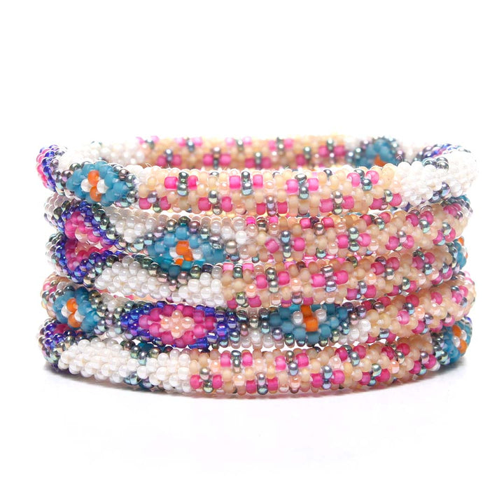 Colorful Winter Park Chalet Beaded Bracelet Stack
