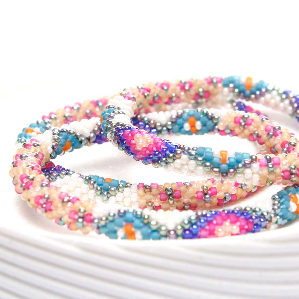 Colorful Winter Park Chalet Beaded Bracelet Side