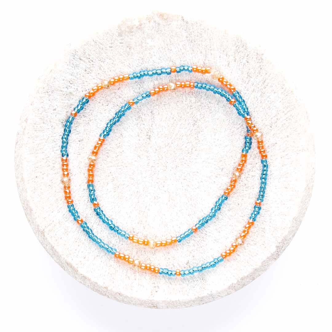 Coral Beach Beaded Anklet-1