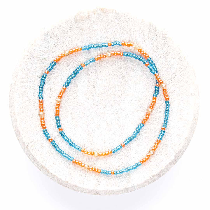 Coral Beach Beaded Anklet-1