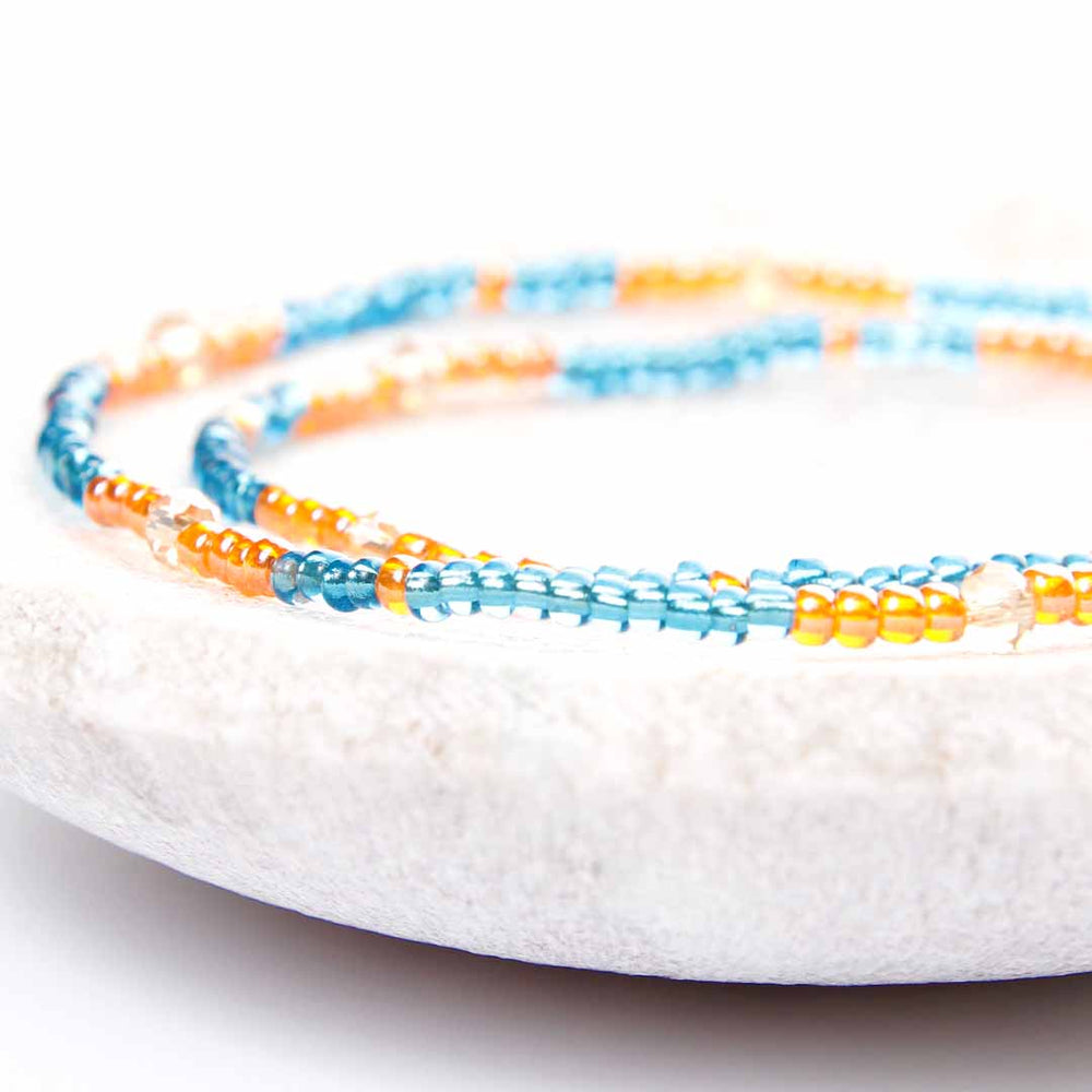 Coral Beach Beaded Anklet-2