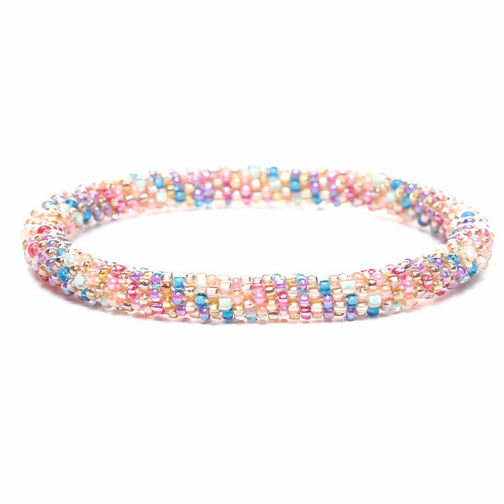 Coral Carnival Bracelet - Seed Bead Jewelry -Close Up - Cana Capri