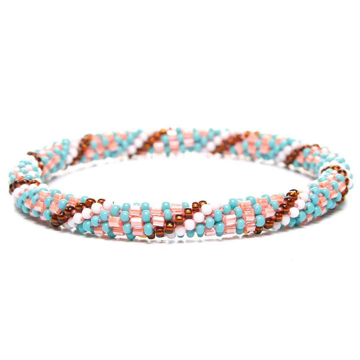 Coral Shore Twist Beaded Bracelet-Front