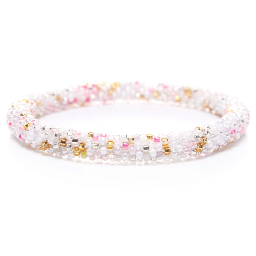 Cotton Candy Snow Beaded Bracelet-Front