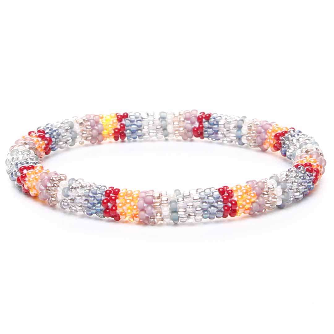 Cozy Rainy Day Stripe Beaded Bracelet-1