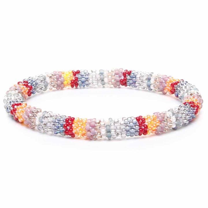 Cozy Rainy Day Stripe Beaded Bracelet-1