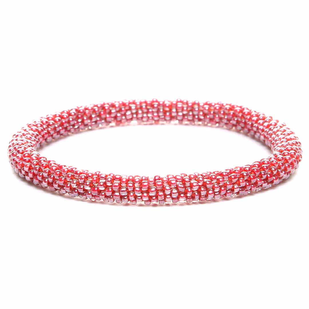 Cranberry Gloss Beaded Bracelet