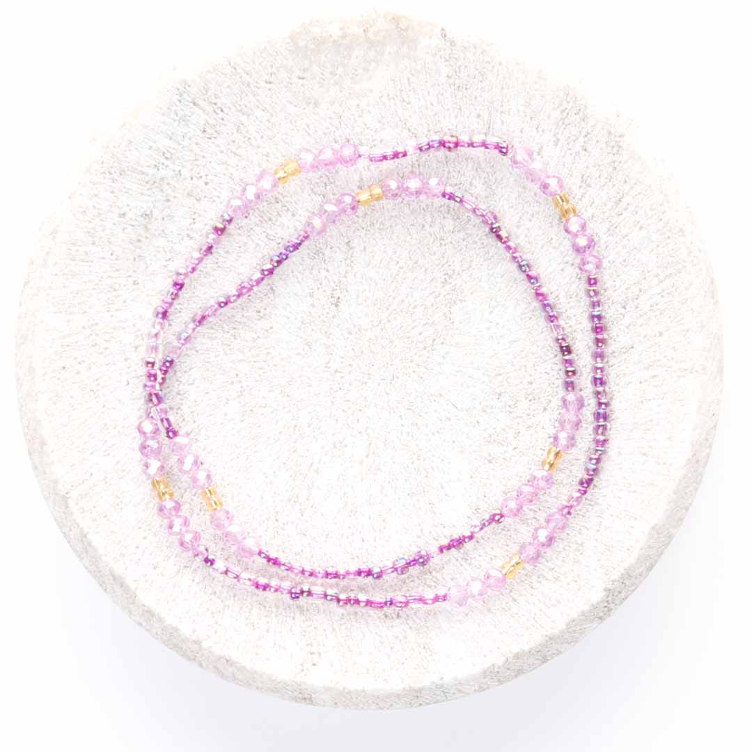 Crystal Lavender Sunshine Beaded Anklet-1