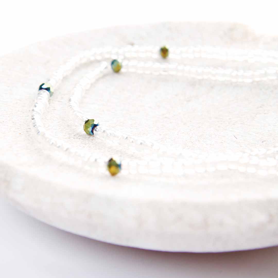 Crystal Sea Sparkles Beaded Anklet-2