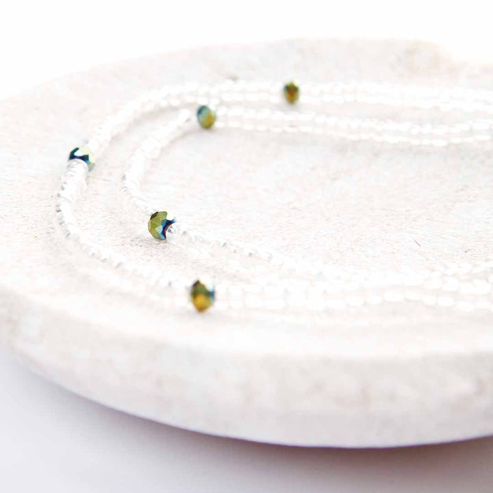 Crystal Sea Sparkles Beaded Anklet-2