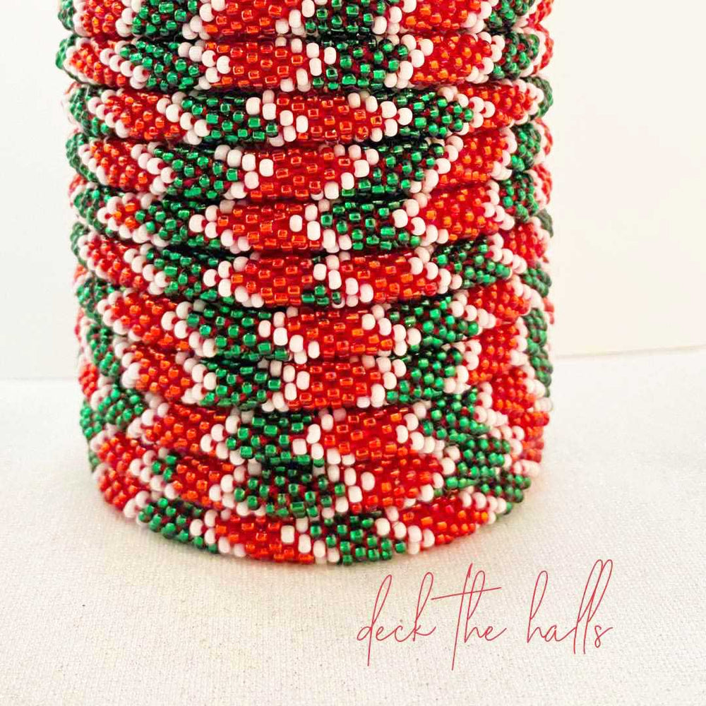 Deck the Halls I Handmade Beaded Bracelets for Women I Stack