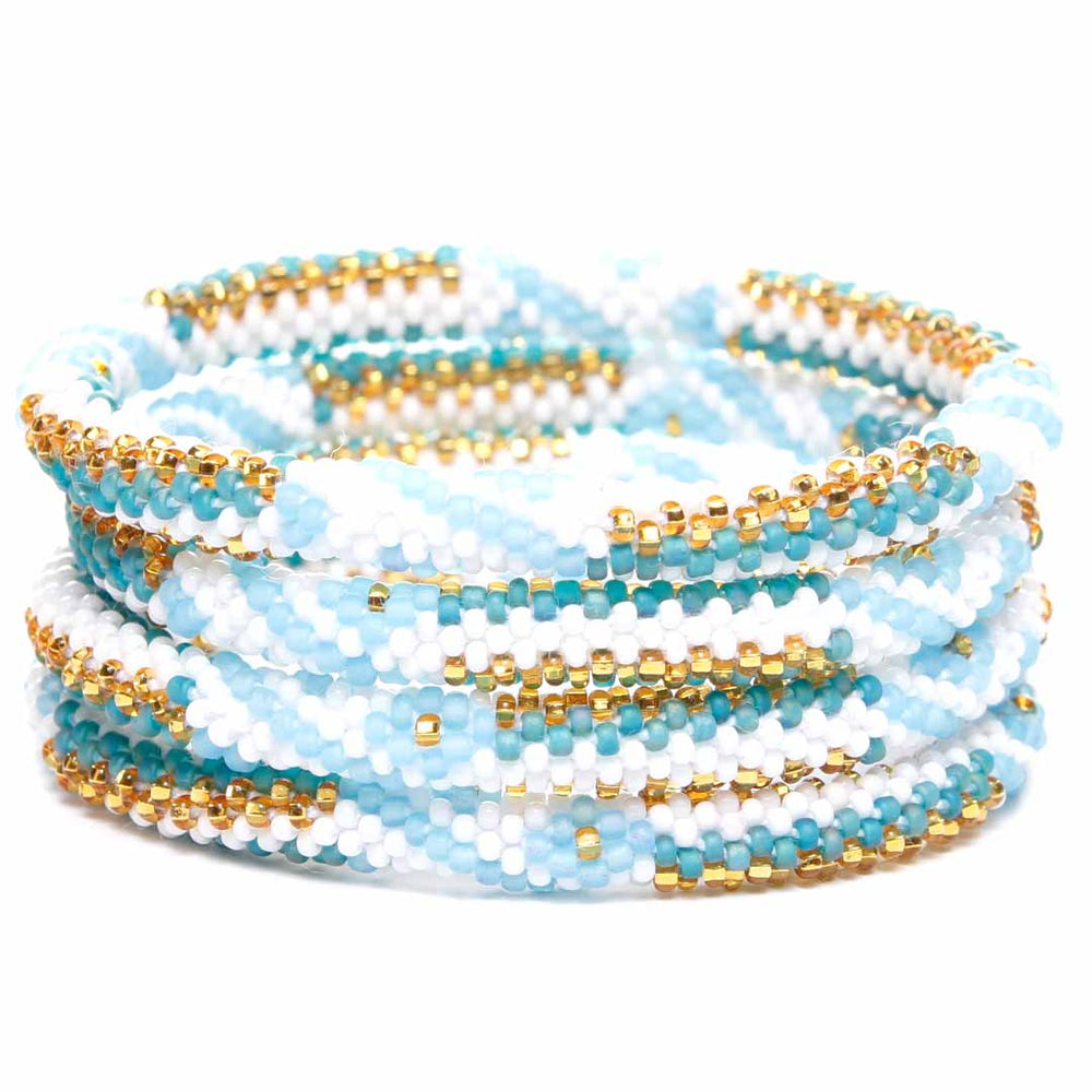 Desert Snow Bracelet - Seed Bead Jewelry Stack- Cana Capri