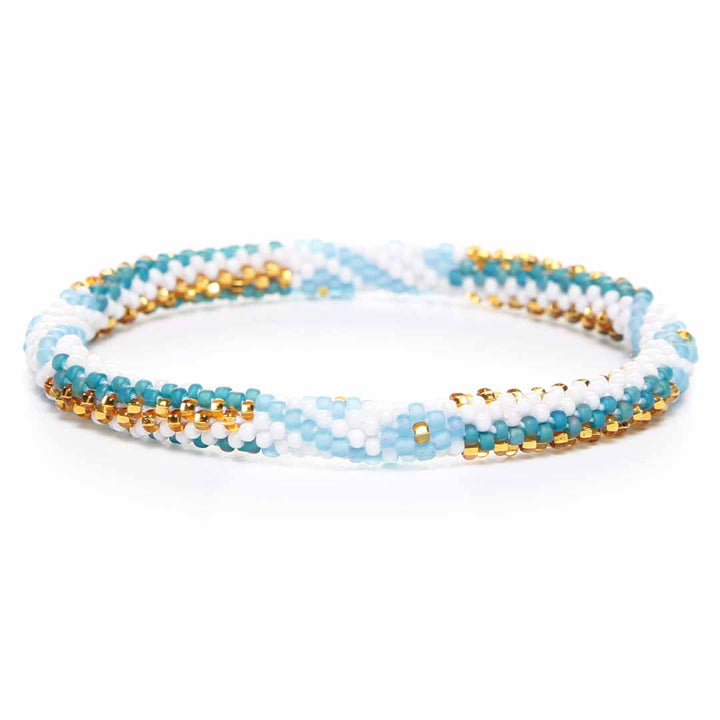 Desert Snow Bracelet - Seed Bead Jewelry Front - Cana Capri