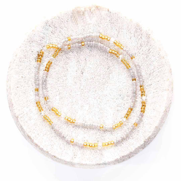 Earl Grey Tea Beaded Ankle Bracelet-Handmade Artisan Jewelry-Packaging-Cana Capri