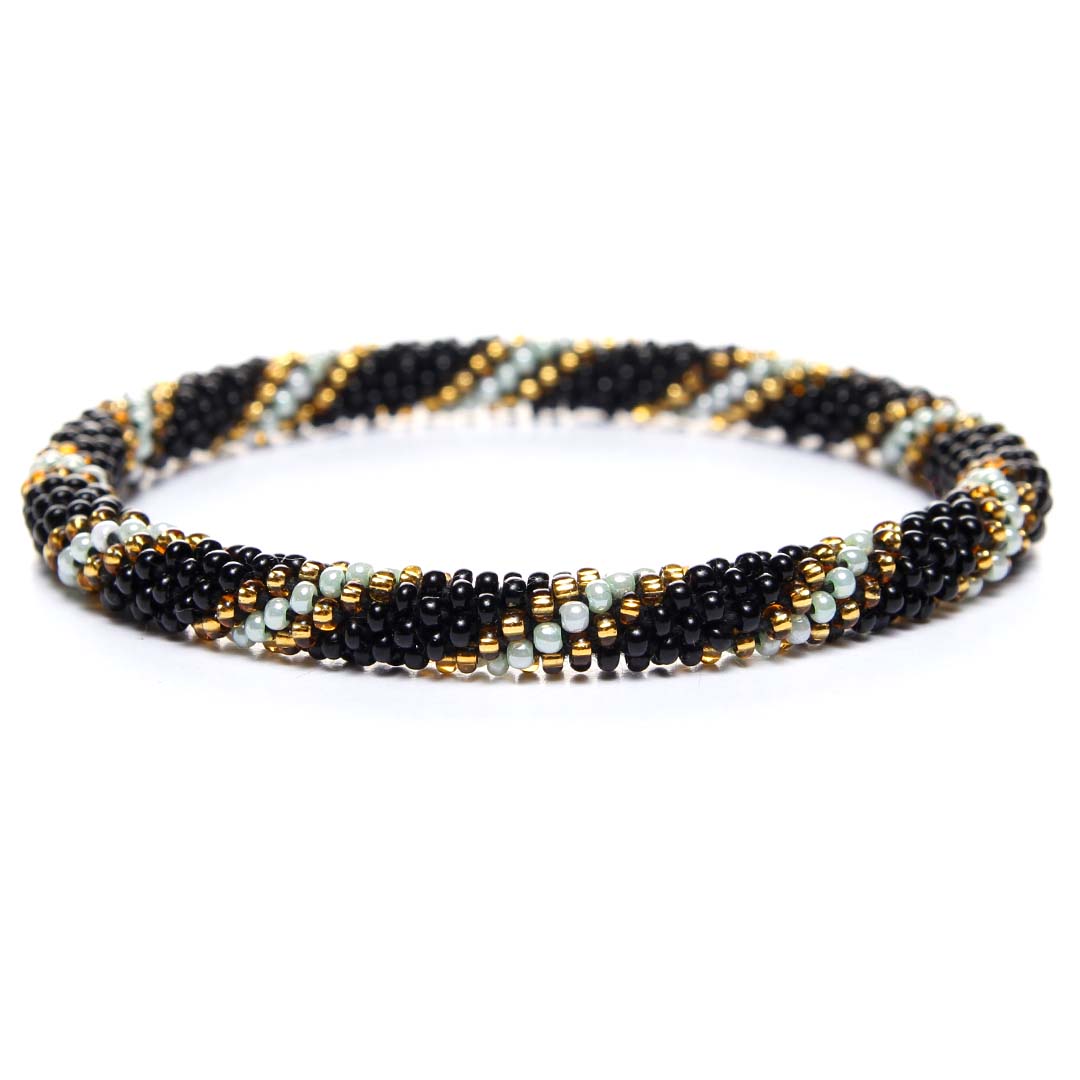 Ebony Mint Twist Beaded Bracelet