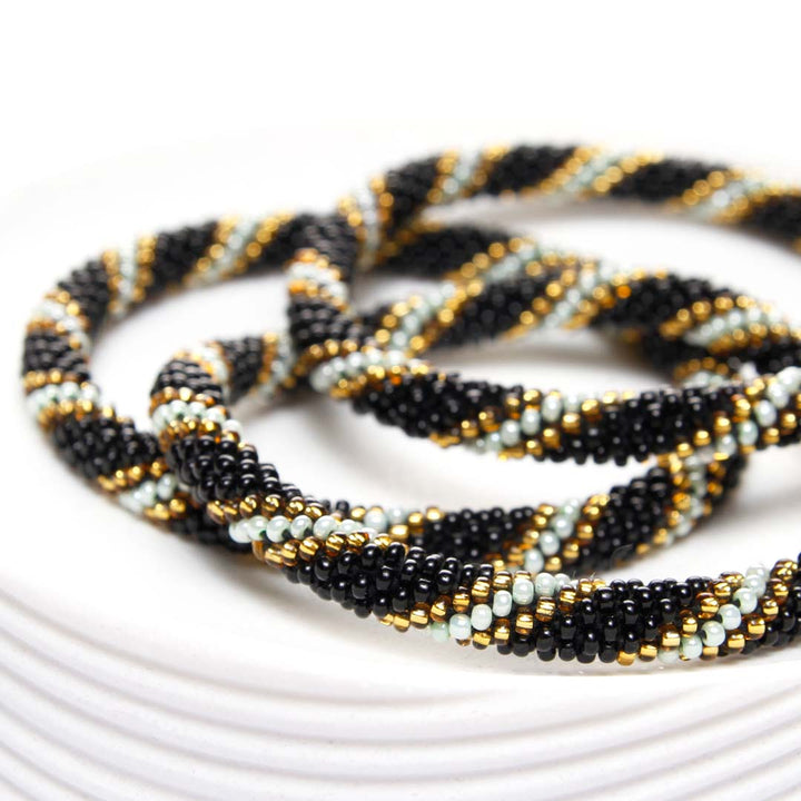 Ebony Mint Twist Beaded Bracelet Side