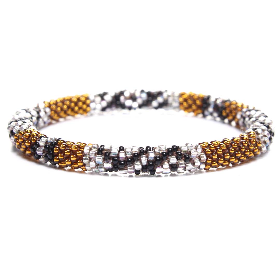 Egyptian Amber Crochet Beaded Bracelet-1
