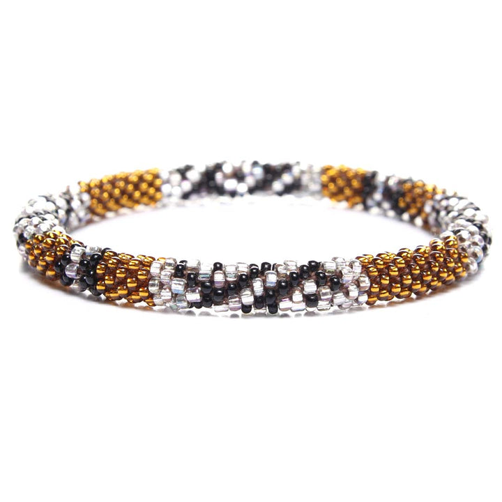 Egyptian Amber Crochet Beaded Bracelet-1