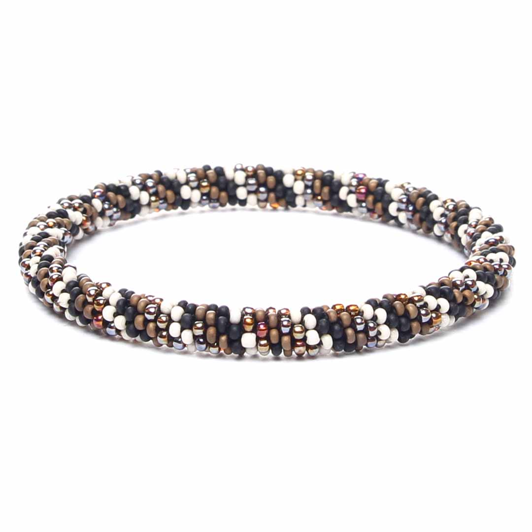 Espresso Bean Shimmer Beaded Bracelet-1