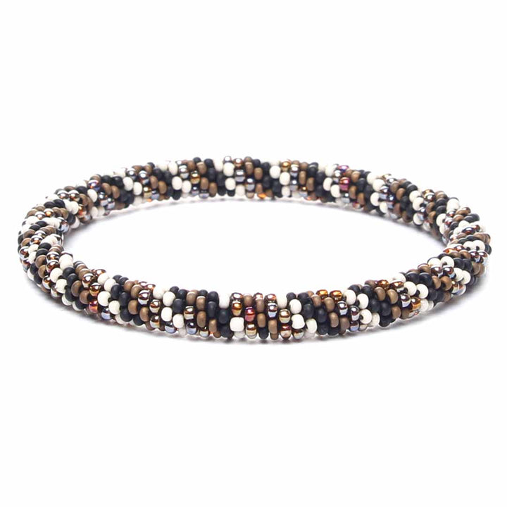 Espresso Bean Shimmer Beaded Bracelet-1