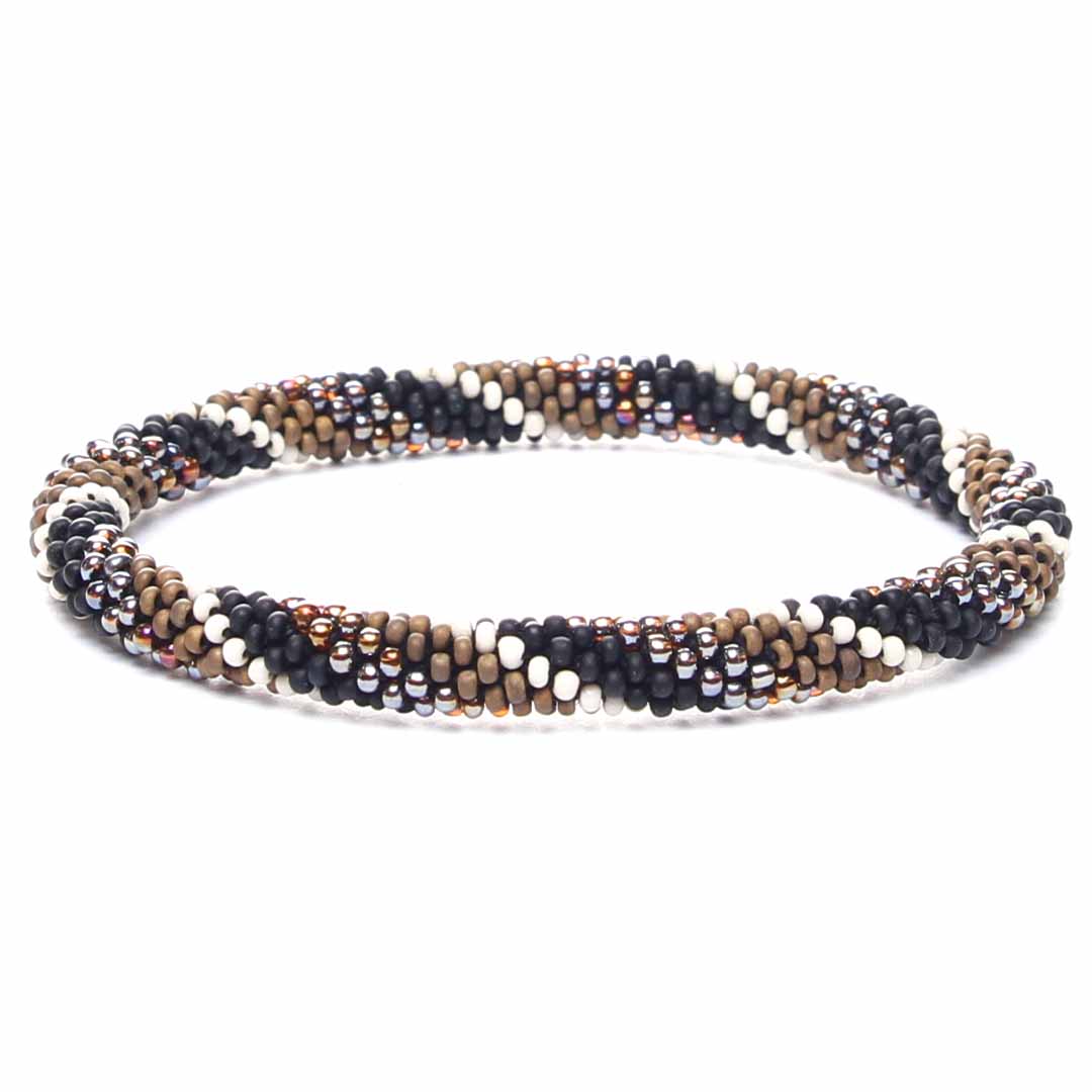 Espresso Bean Shimmer Beaded Bracelet-1