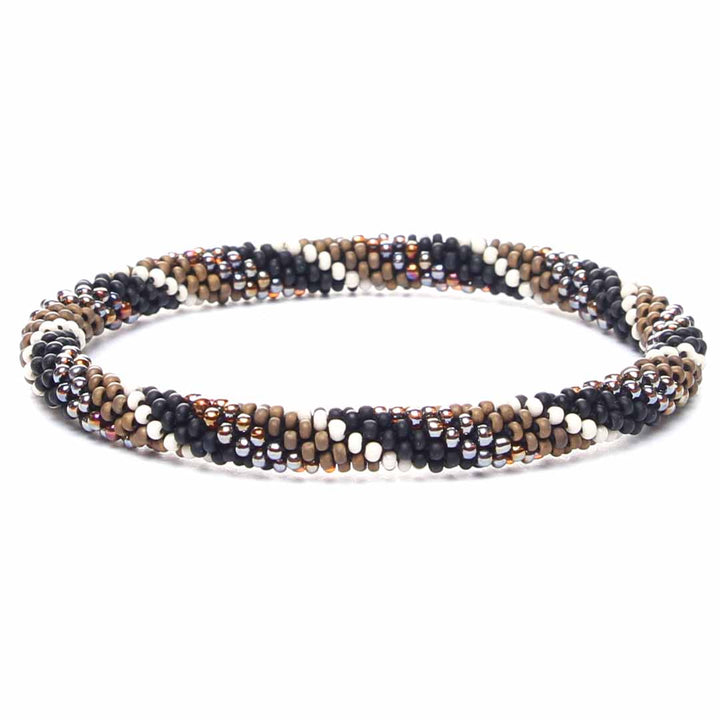 Espresso Bean Shimmer Beaded Bracelet-1