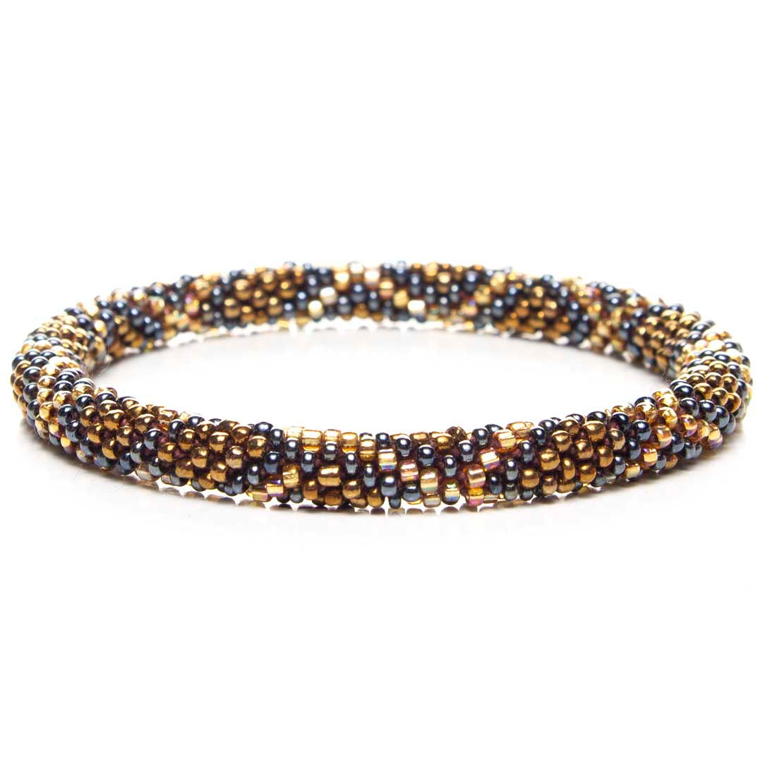 Fall Evening Handmade Czech Glass Bead Bracelet Bracelets for Women Art Jewelry