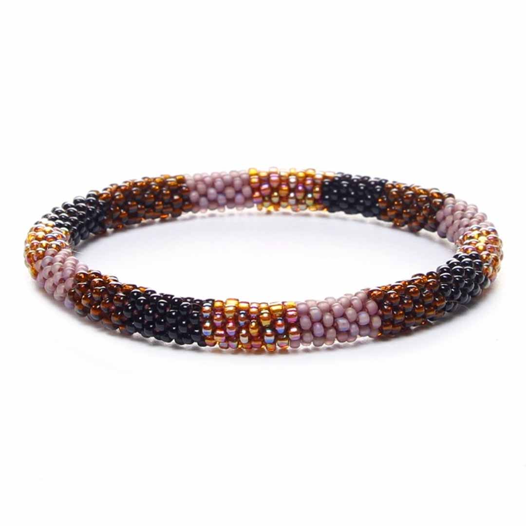 Mocha & Mauve Stripe - 7"