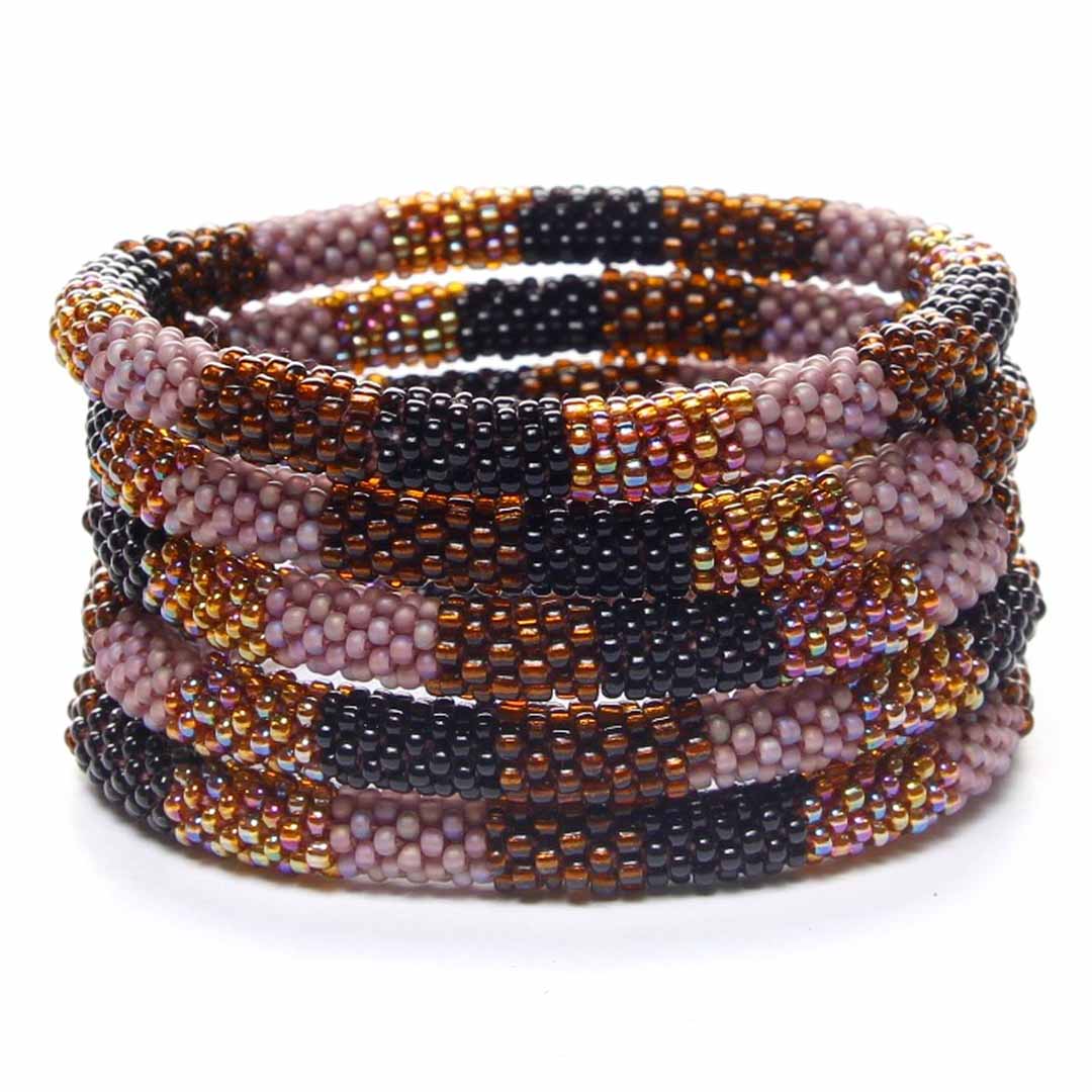 Mocha & Mauve Stripe - 7"