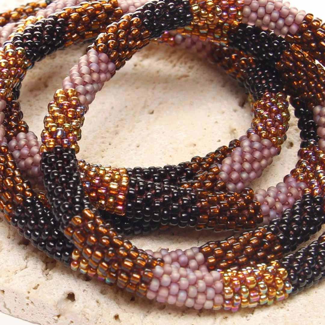 Mocha & Mauve Stripe - 7"