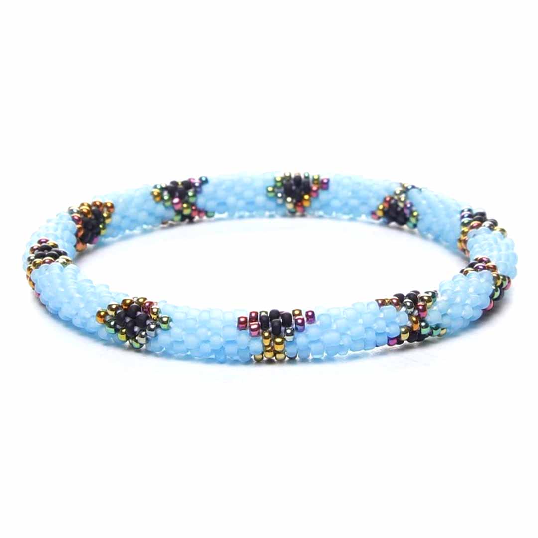 Frosted Blue Diamonds - 7"