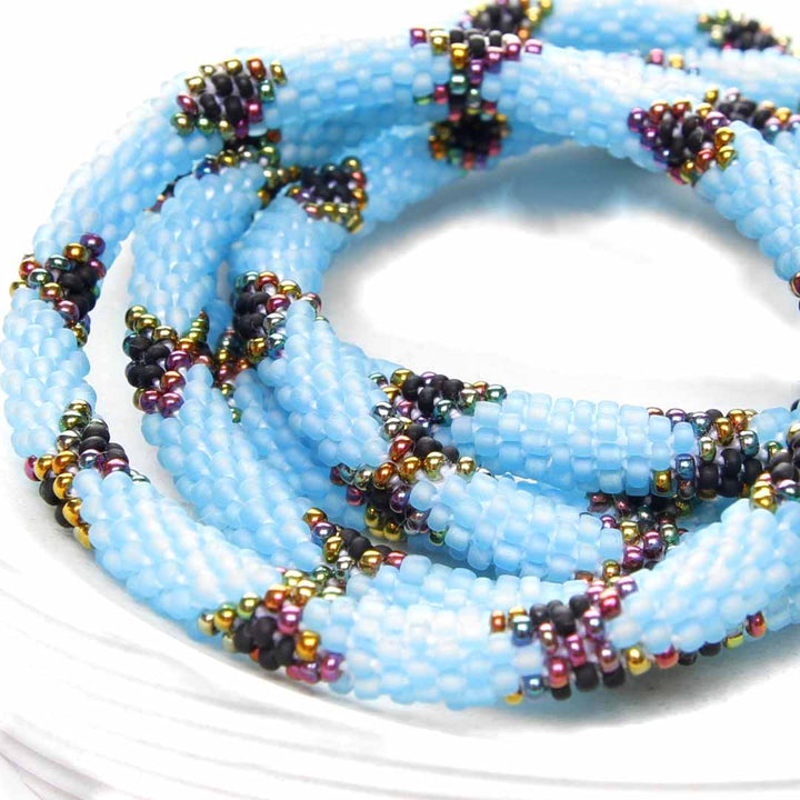 Frosted Blue Diamonds - 7"