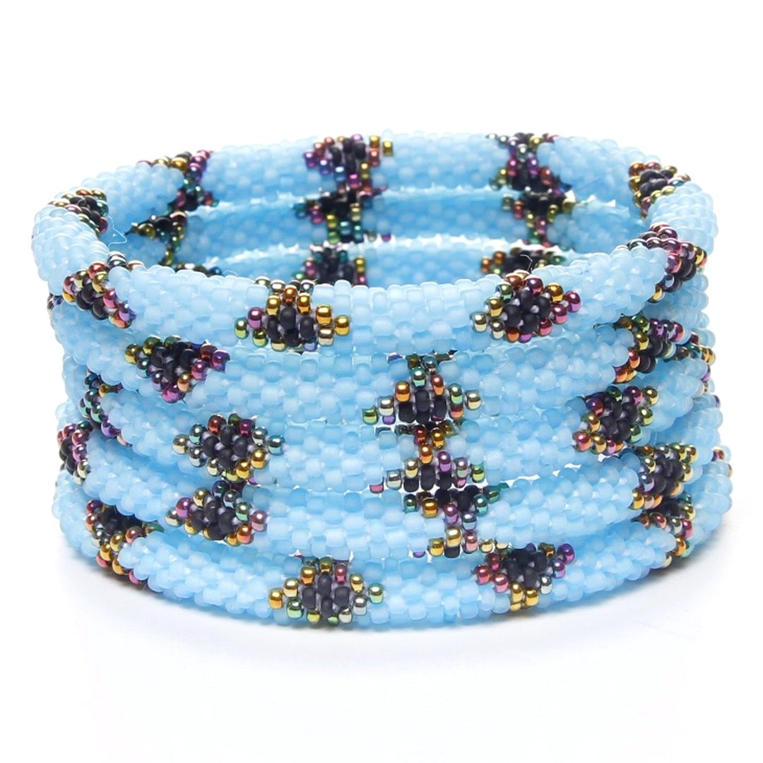 Frosted Blue Diamonds - 7"