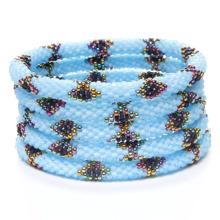 Frosted Blue Diamonds - 7"