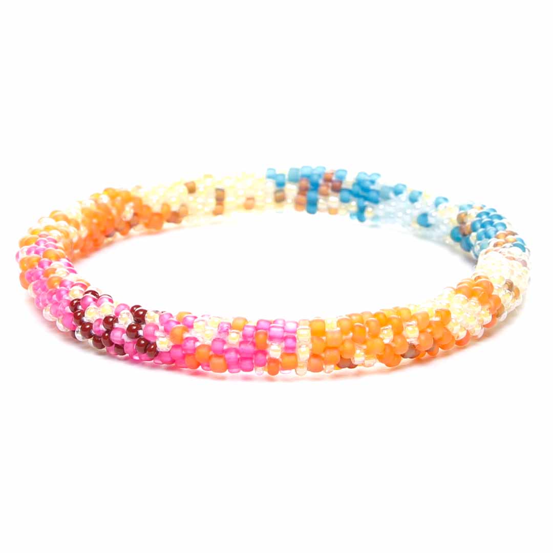 Frosted Desert Confetti  Beaded Bracelet