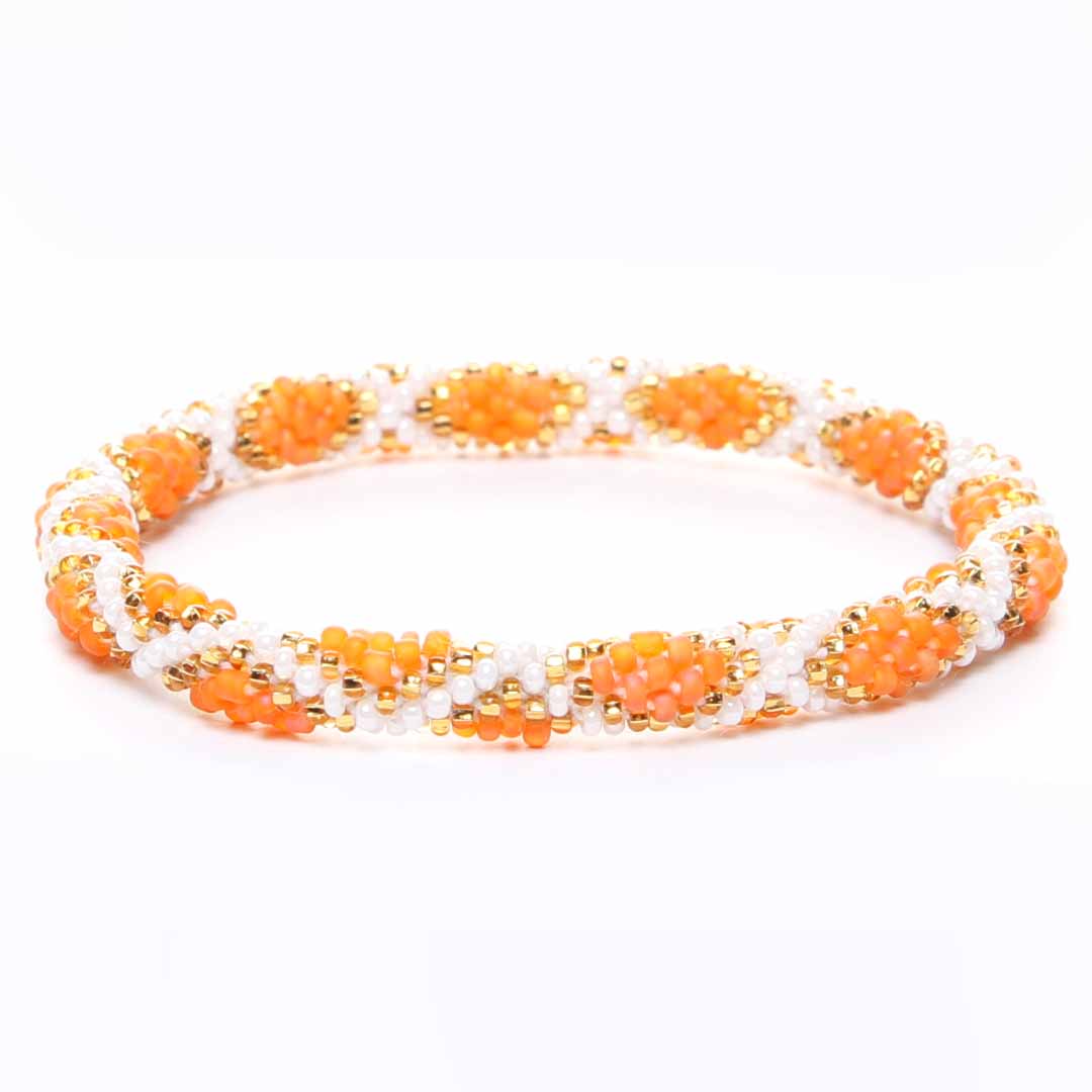 Frosted Dreamsicle Beaded Bracelet