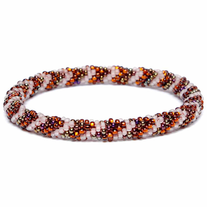 Frosted Hazelnut Sparkles Beaded Bracelet