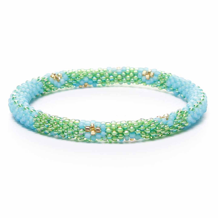 Frosted Lagoon Sparkles Beaded Bracelet