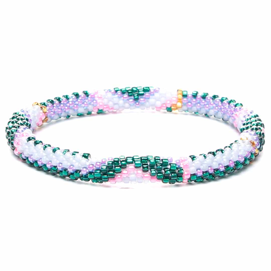 Frosted Lavender Forest Beaded Bracelet