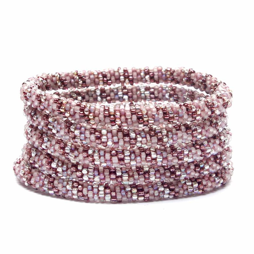 Frosted Mauve and Cranberry Sparkles-1 Bracelets