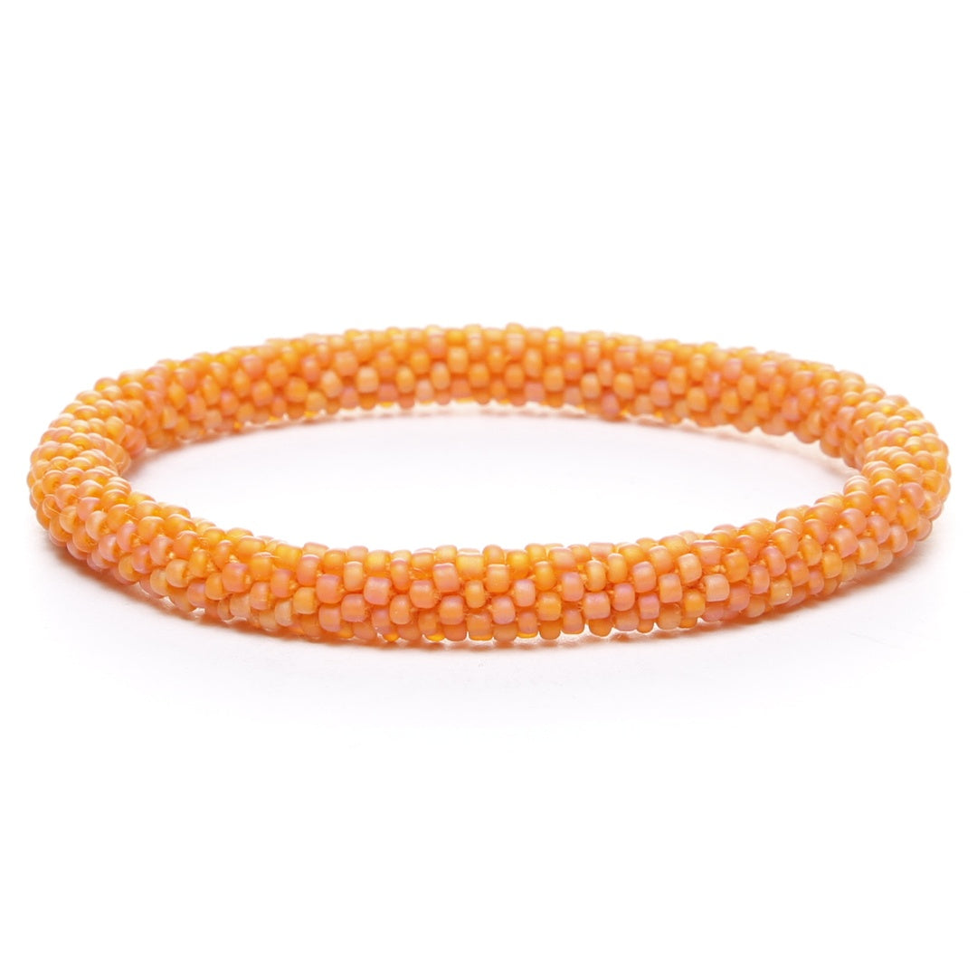 Frosted Orange Beaded Bracelet