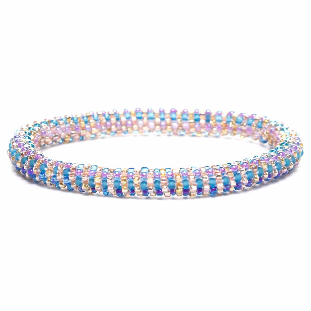 Galaxy Bloom Bracelet - Seed Bead Jewelry -Close Up - Cana Capri