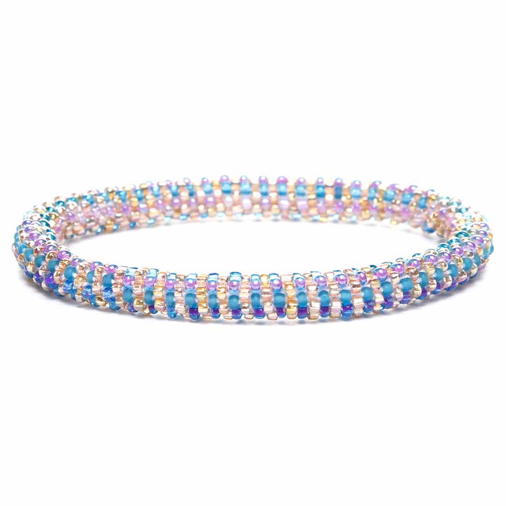 Galaxy Bloom Bracelet - Seed Bead Jewelry -Close Up - Cana Capri