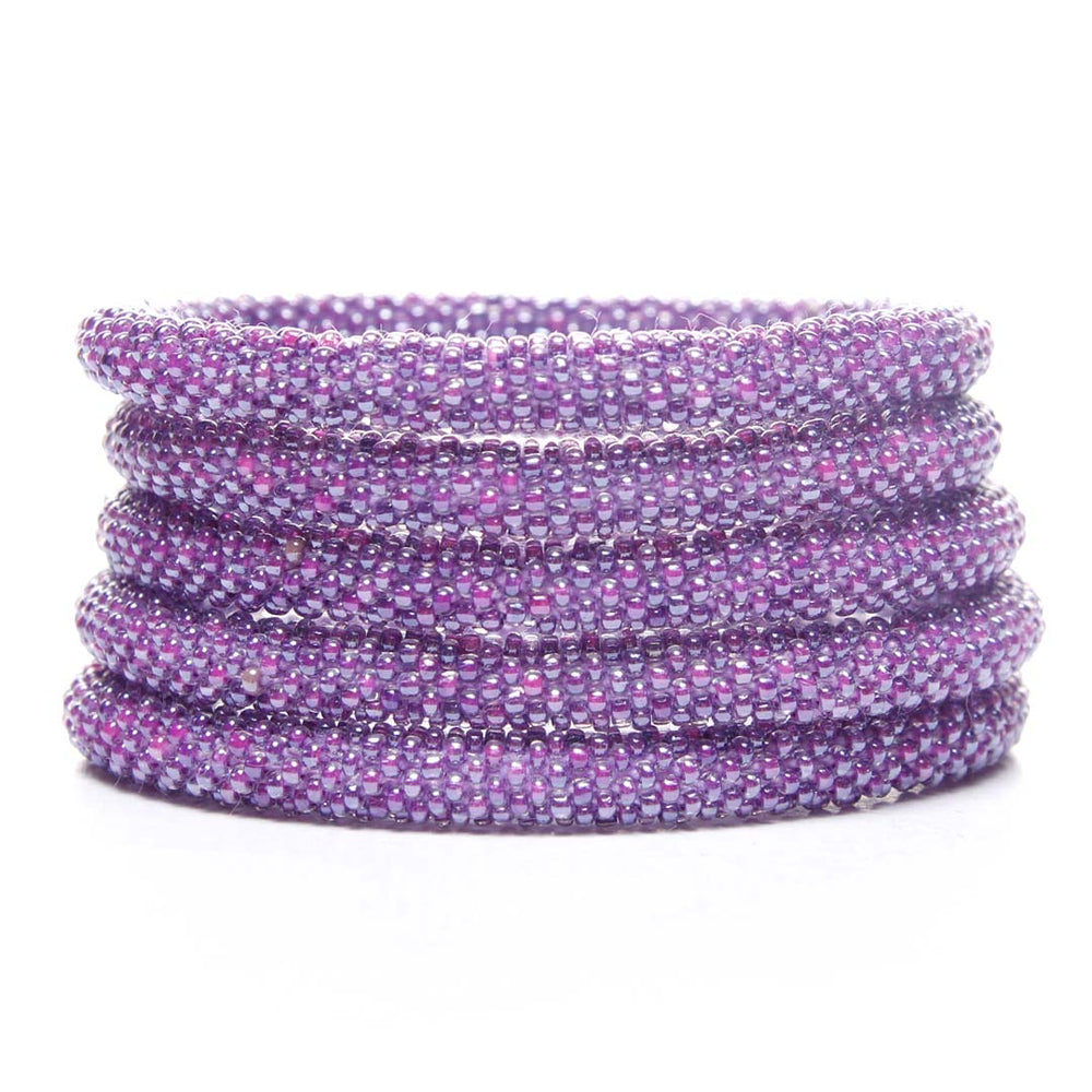Grape Splash Beaded Bracelet-STack