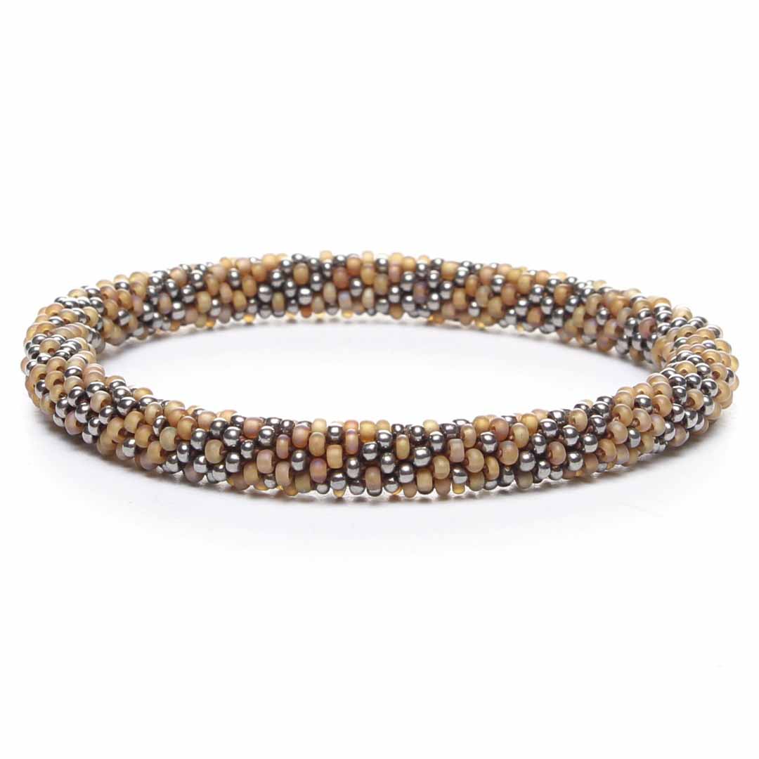 Hazelnut Shimmer Beaded Bracelet