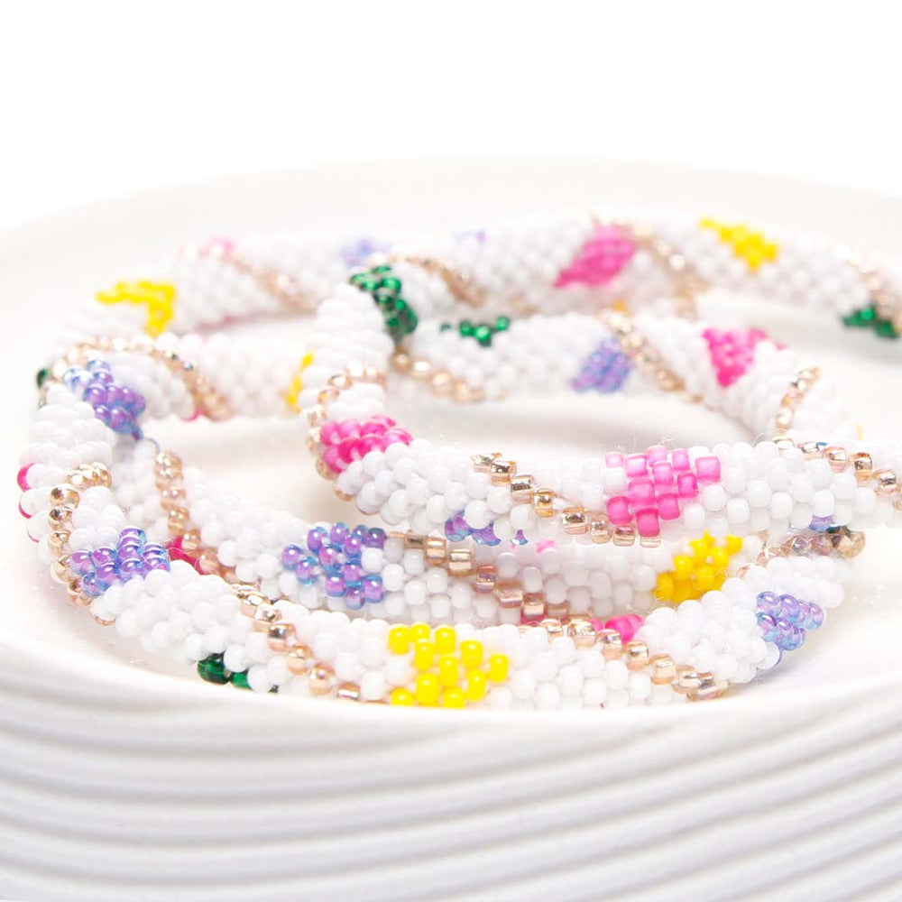 Hearts in Bloom Beaded Bracelet Side