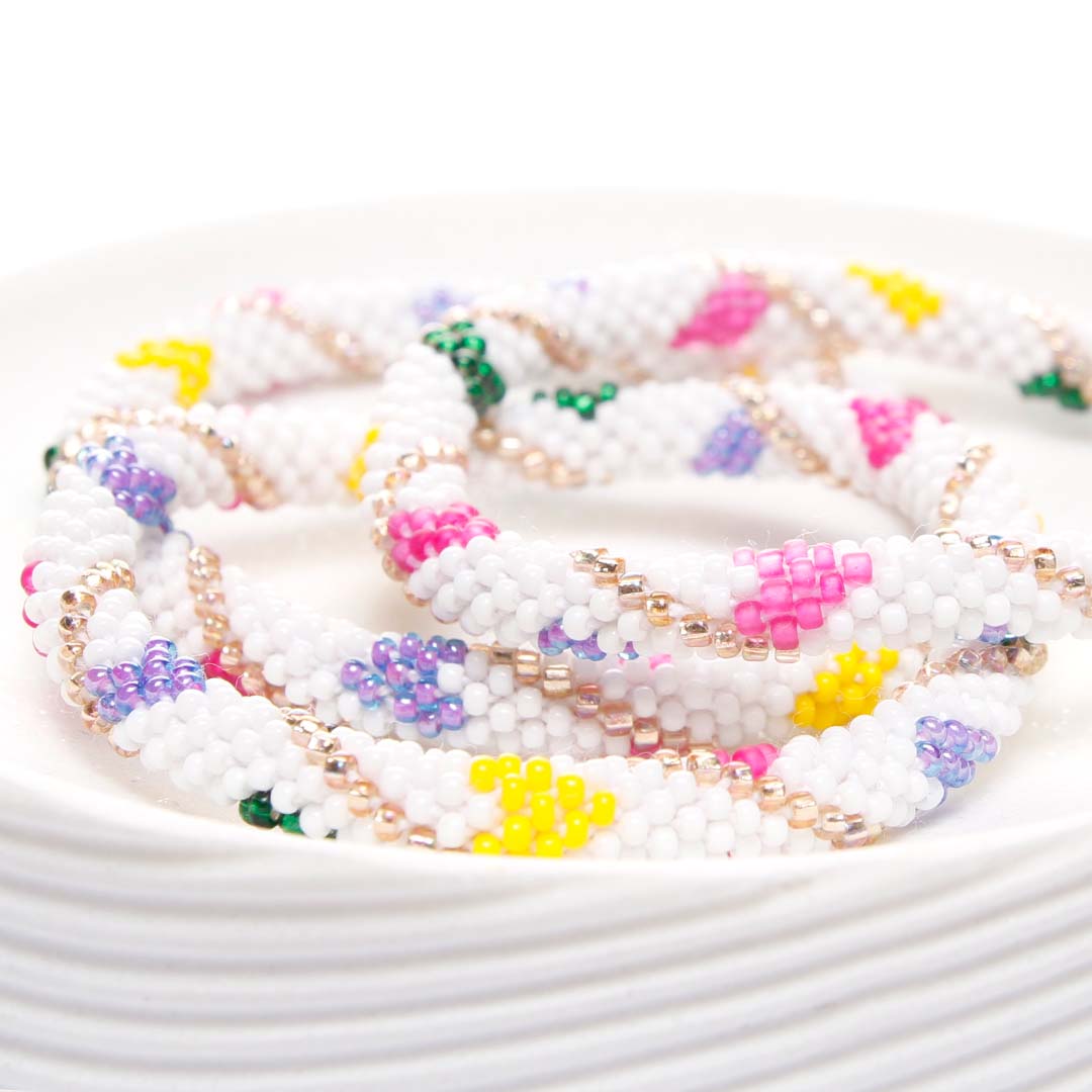 Hearts in Bloom Beaded Bracelet Side