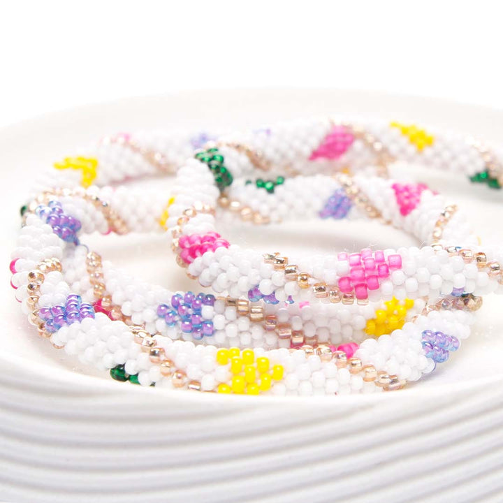 Hearts in Bloom Beaded Bracelet Side