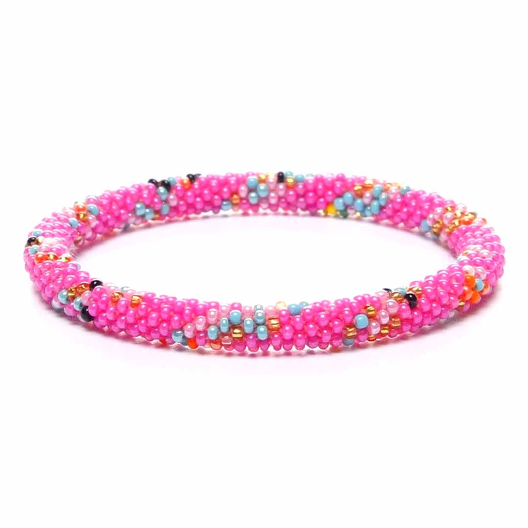 Hot Pink Confetti Twist - 7"