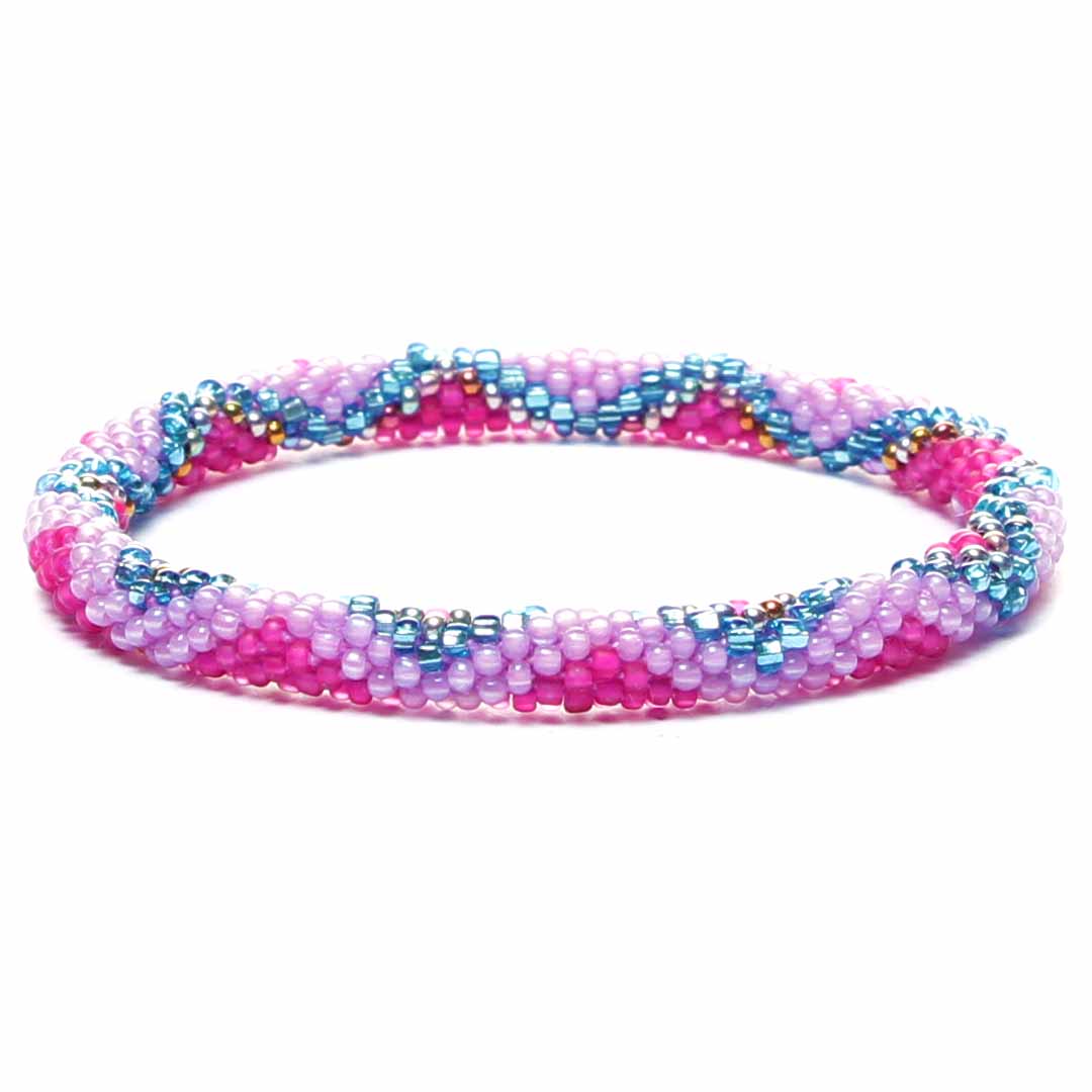Hot Pink Desert Blooms Beaded Bracelet